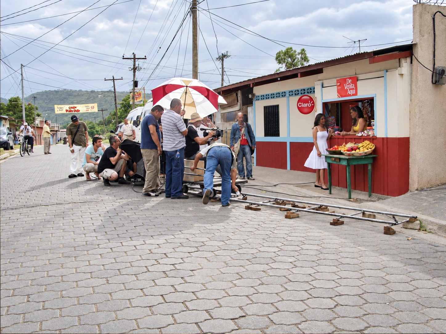 Filmación en exteriores con travelling